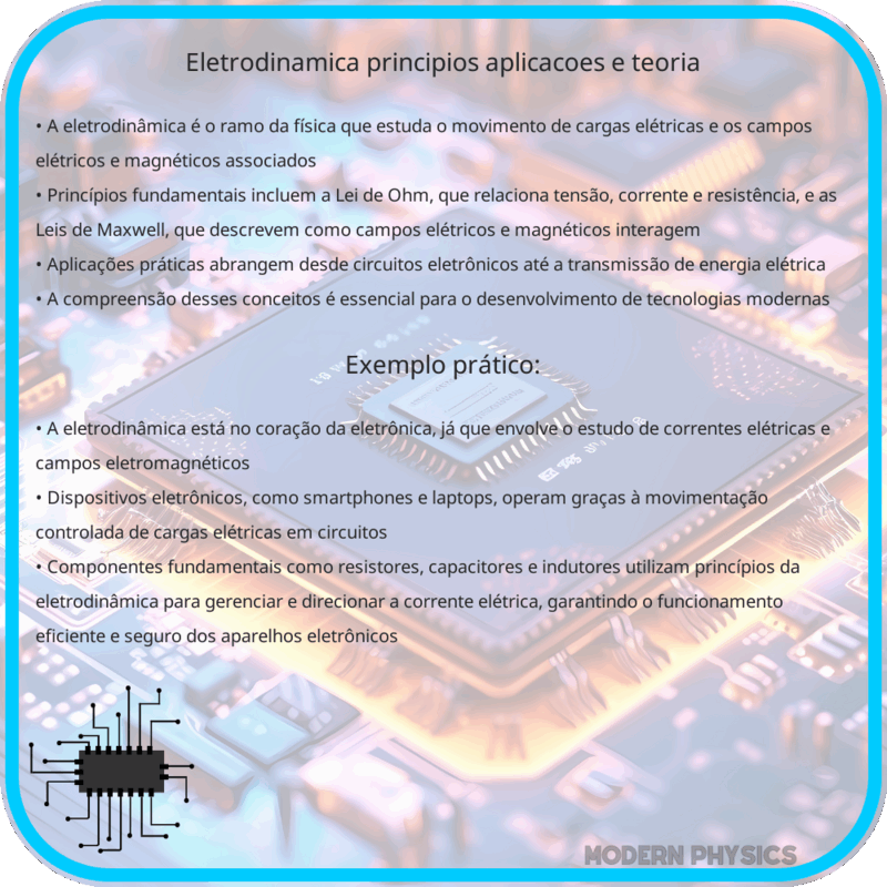 Eletrodinâmica | Princípios, Aplicações e Teoria