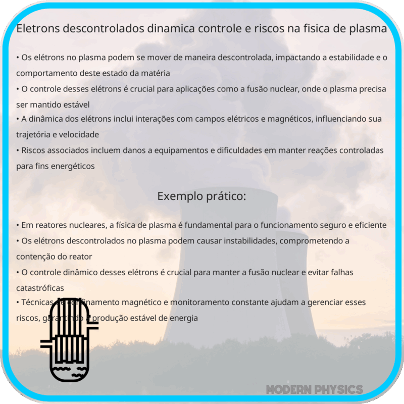 Elétrons Descontrolados | Dinâmica, Controle e Riscos na Física de Plasma