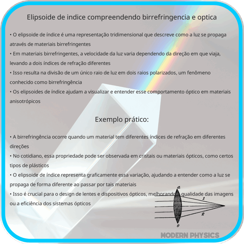 Elipsoide de Índice | Compreendendo Birrefringência e Óptica