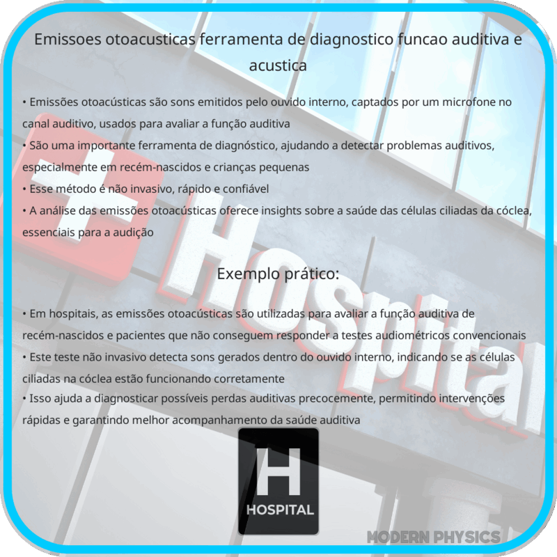 Emissões Otoacústicas: Ferramenta de Diagnóstico, Função Auditiva e Acústica