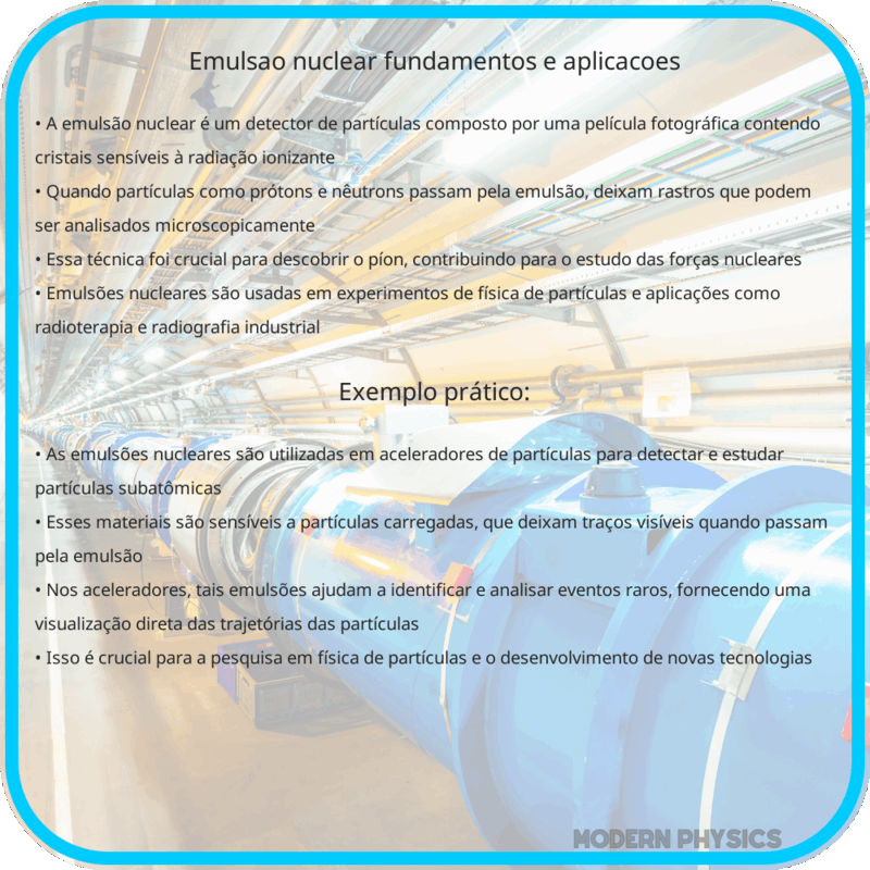 Emulsão Nuclear | Fundamentos e Aplicações