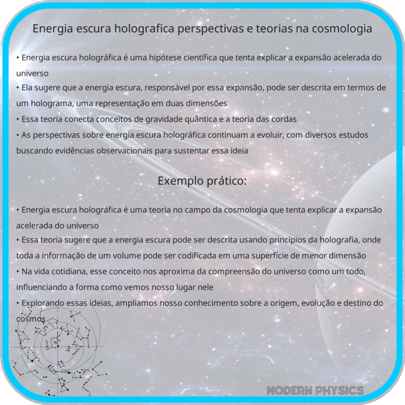 Energia Escura Holográfica | Perspectivas e Teorias na Cosmologia