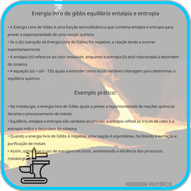 Energia Livre de Gibbs: Equilíbrio, Entalpia e Entropia