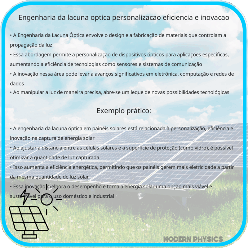 Engenharia da Lacuna Óptica | Personalização, Eficiência e Inovação
