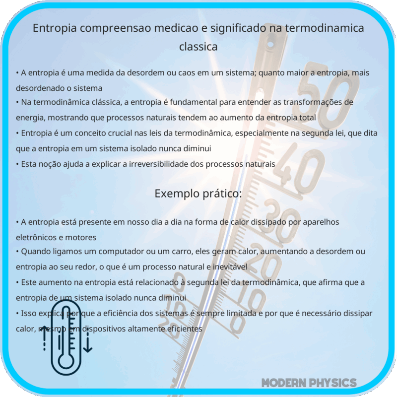 Entropia: Compreensão, Medição e Significado na Termodinâmica Clássica
