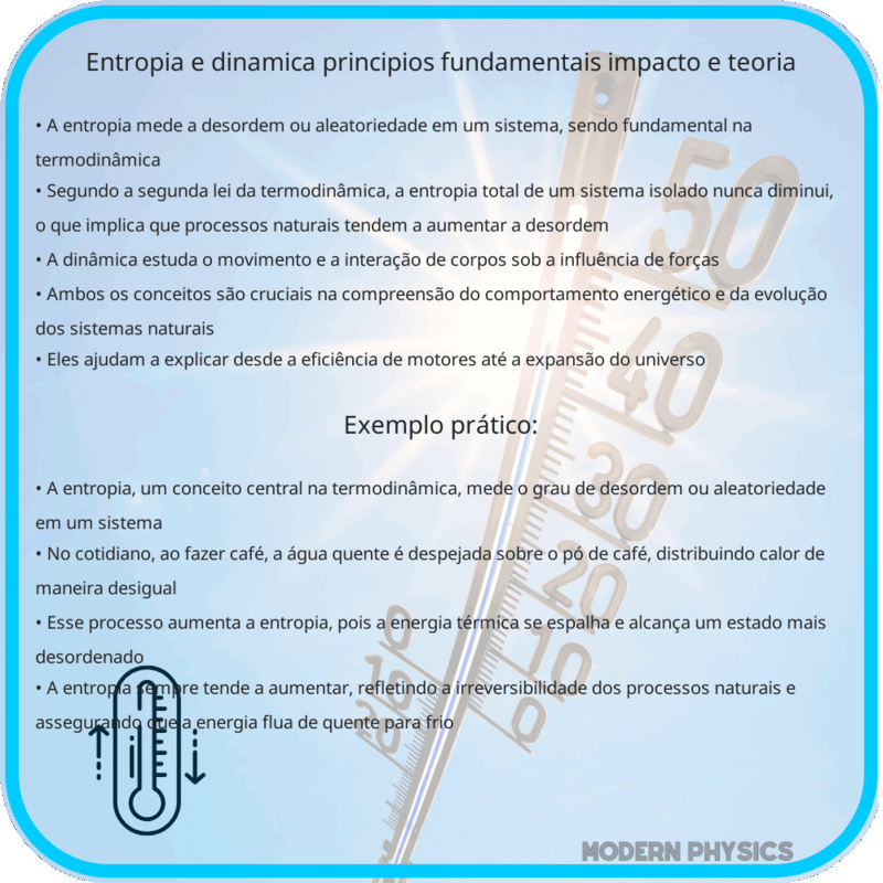 Entropia e Dinâmica | Princípios Fundamentais, Impacto e Teoria