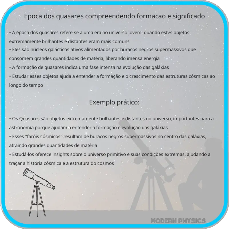 Época dos Quasares | Compreendendo, Formação e Significado