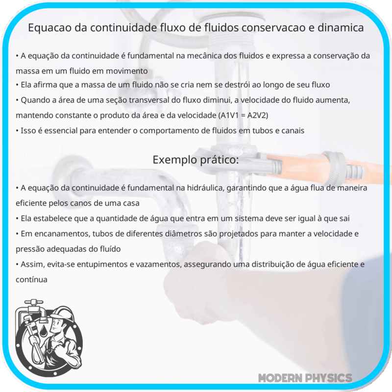 Equação da Continuidade | Fluxo de Fluídos, Conservação e Dinâmica