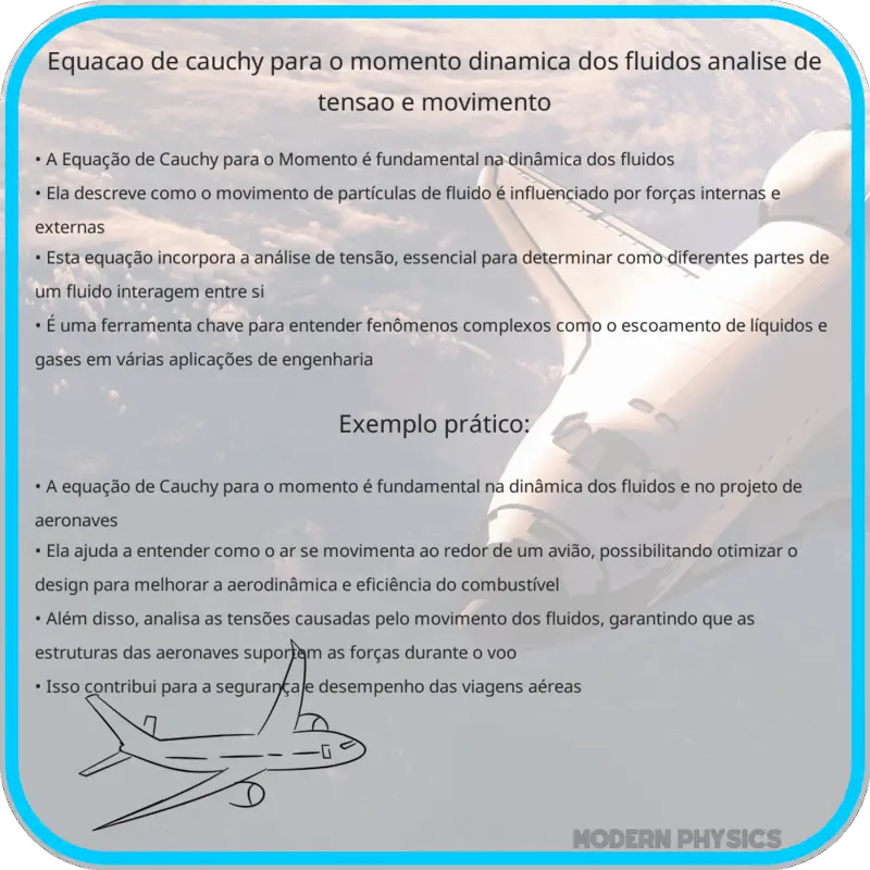 Equação de Cauchy para o Momento | Dinâmica dos Fluidos, Análise de Tensão e Movimento