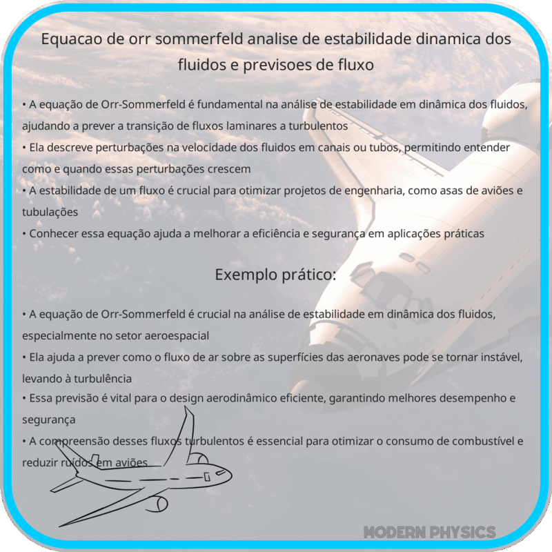 Equação de Orr-Sommerfeld | Análise de Estabilidade, Dinâmica dos Fluidos e Previsões de Fluxo