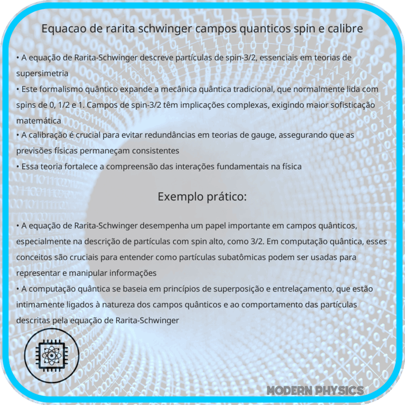 Equação de Rarita-Schwinger | Campos Quânticos, Spin e Calibre