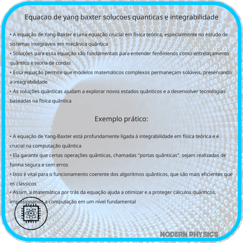 Equação de Yang-Baxter | Soluções Quânticas e Integrabilidade