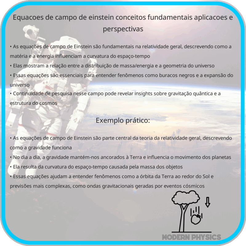 Equações de Campo de Einstein | Conceitos Fundamentais, Aplicações e Perspectivas