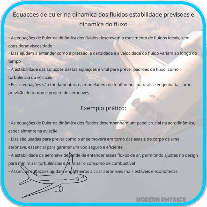 Equações de Euler na Dinâmica dos Fluidos | Estabilidade, Previsões e Dinâmica do Fluxo