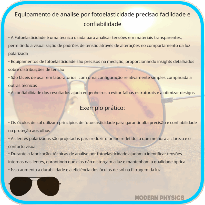 Equipamento de Análise por Fotoelasticidade | Precisão, Facilidade e Confiabilidade