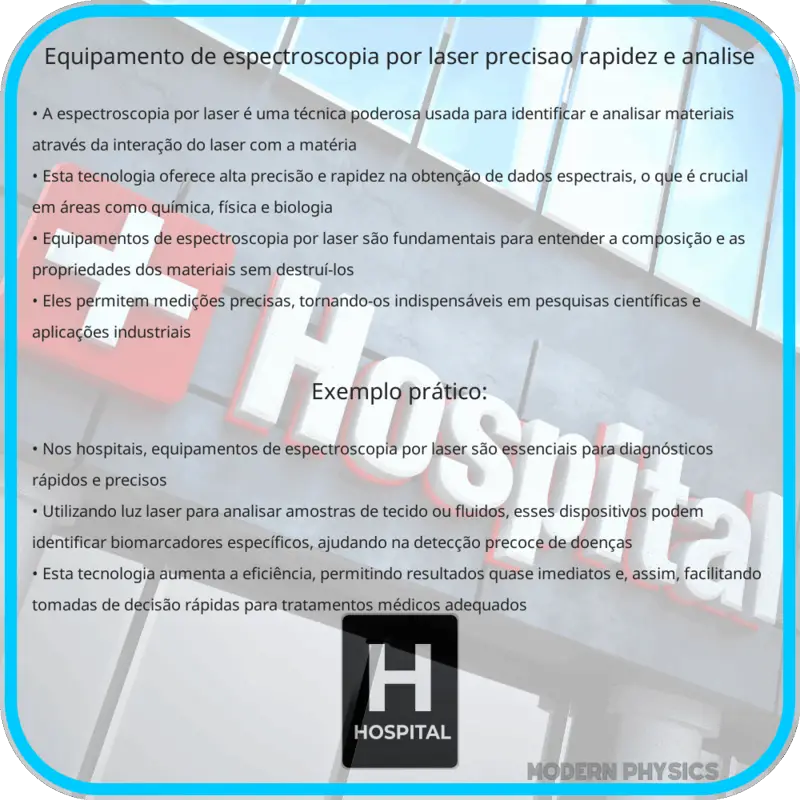 Equipamento de Espectroscopia por Laser | Precisão, Rapidez e Análise