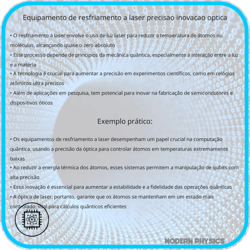 Equipamento de Resfriamento a Laser | Precisão, Inovação & Óptica