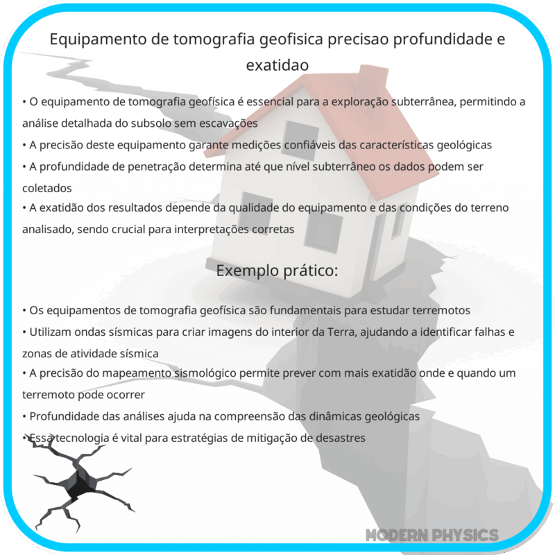 Equipamento de Tomografia Geofísica | Precisão, Profundidade e Exatidão