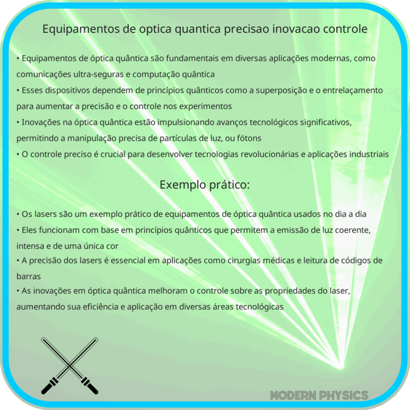 Equipamentos de Óptica Quântica | Precisão, Inovação & Controle