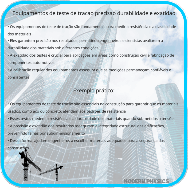 Equipamentos de Teste de Tração | Precisão, Durabilidade e Exatidão