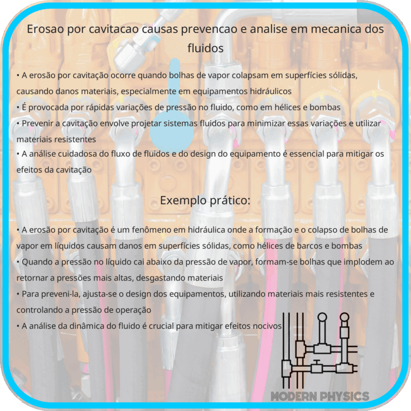 Erosão por Cavitação | Causas, Prevenção e Análise em Mecânica dos Fluidos