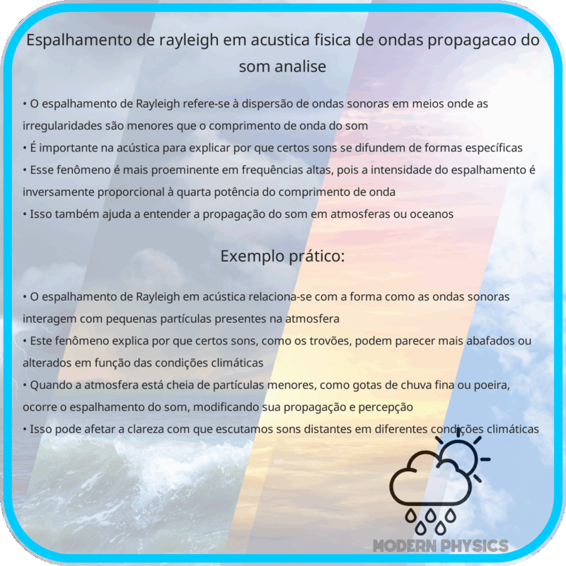 Espalhamento de Rayleigh em Acústica | Física de Ondas, Propagação do Som & Análise
