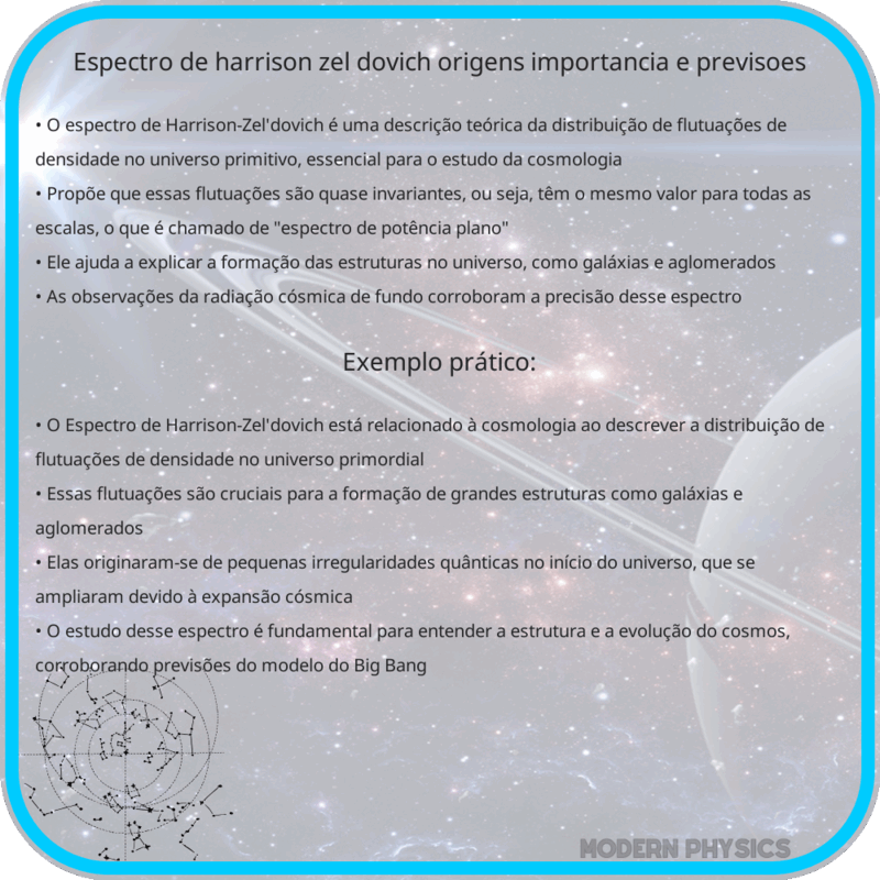 Espectro de Harrison-Zel'dovich | Origens, Importância e Previsões