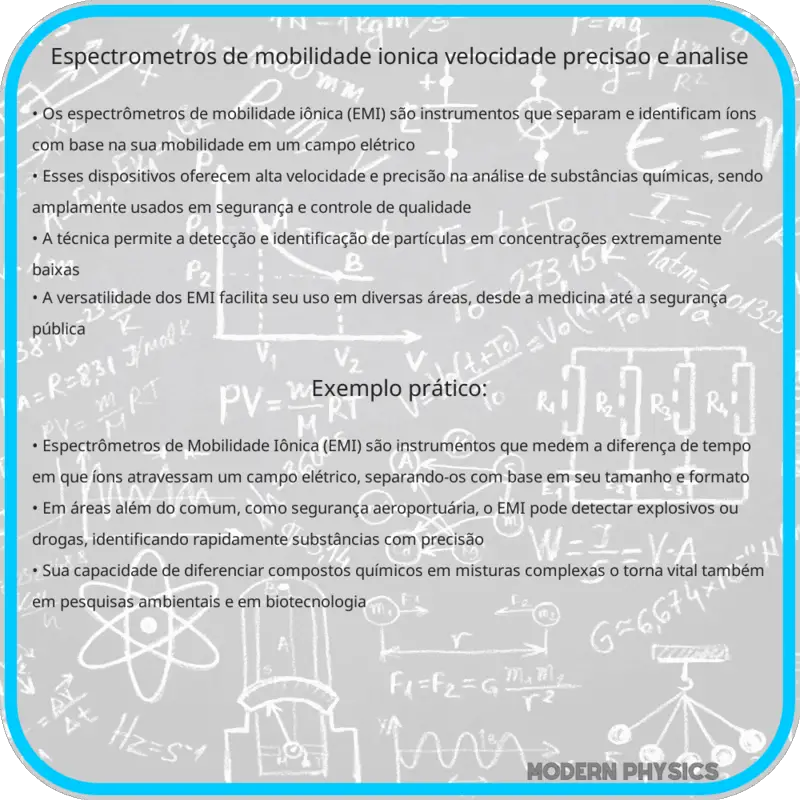 Espectrômetros de Mobilidade Iônica | Velocidade, Precisão e Análise