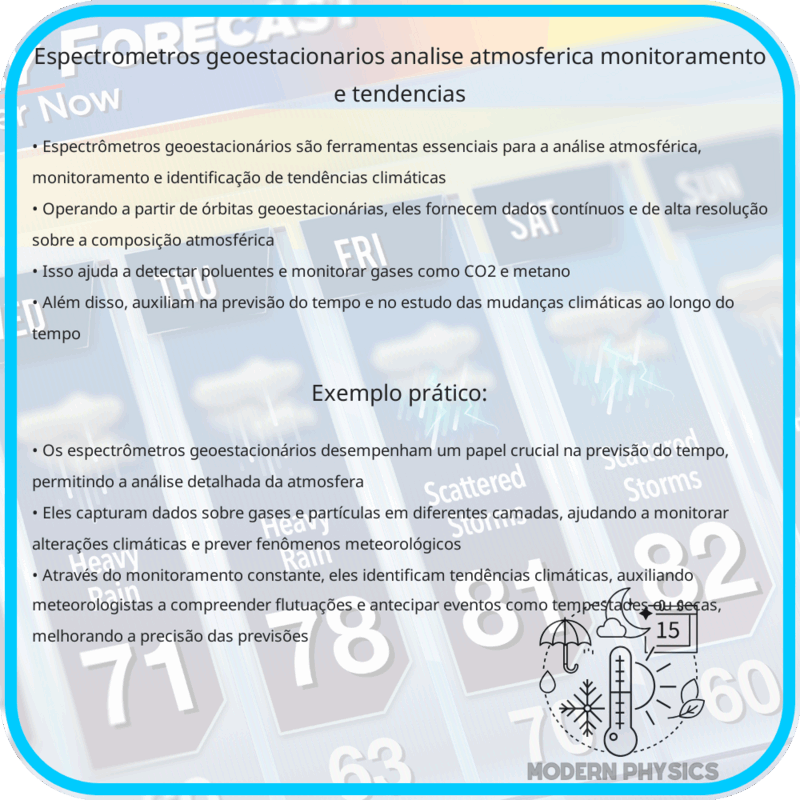 Espectrômetros Geoestacionários | Análise Atmosférica, Monitoramento e Tendências