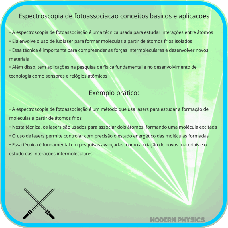 Espectroscopia de Fotoassociação | Conceitos Básicos e Aplicações