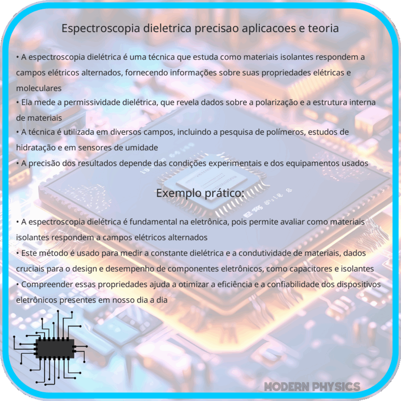 Espectroscopia Dielétrica | Precisão, Aplicações e Teoria