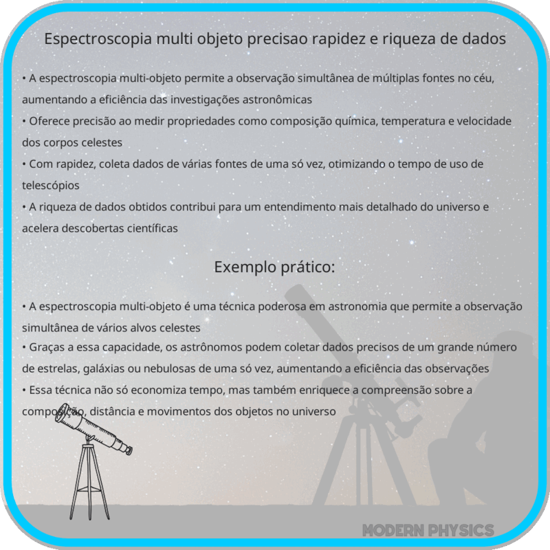 Espectroscopia Multi-Objeto | Precisão, Rapidez e Riqueza de Dados