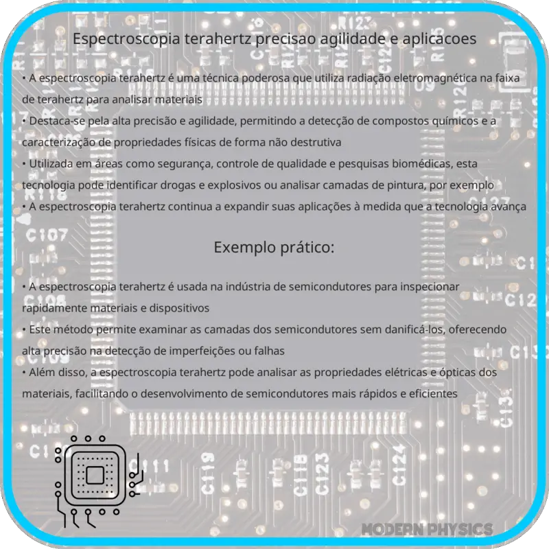 Espectroscopia Terahertz | Precisão, Agilidade e Aplicações