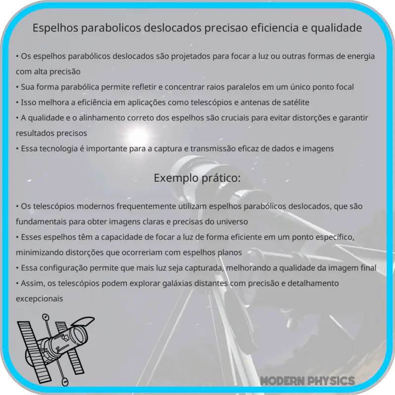 Espelhos Parabólicos Deslocados | Precisão, Eficiência e Qualidade