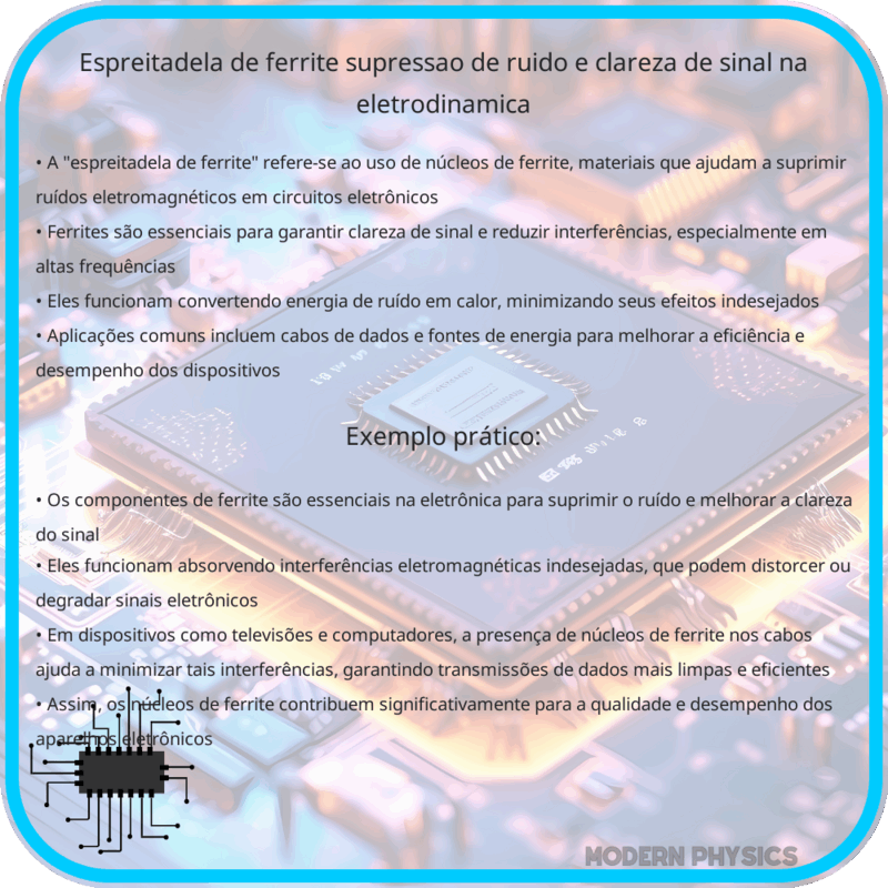 Espreitadela de Ferrite | Supressão de Ruído e Clareza de Sinal na Eletrodinâmica