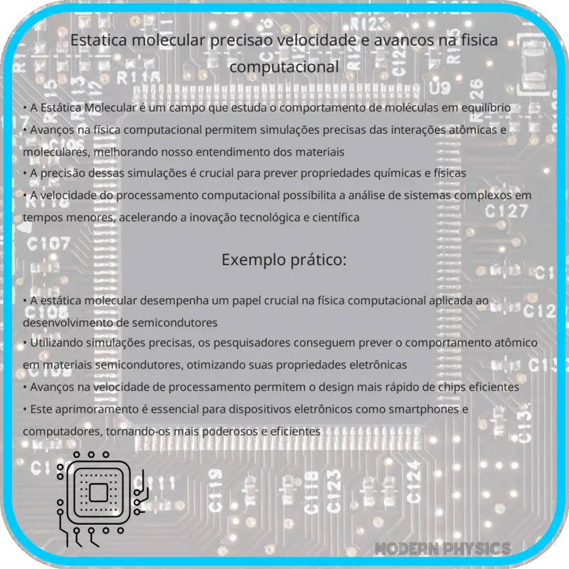 Estática Molecular | Precisão, Velocidade e Avanços na Física Computacional