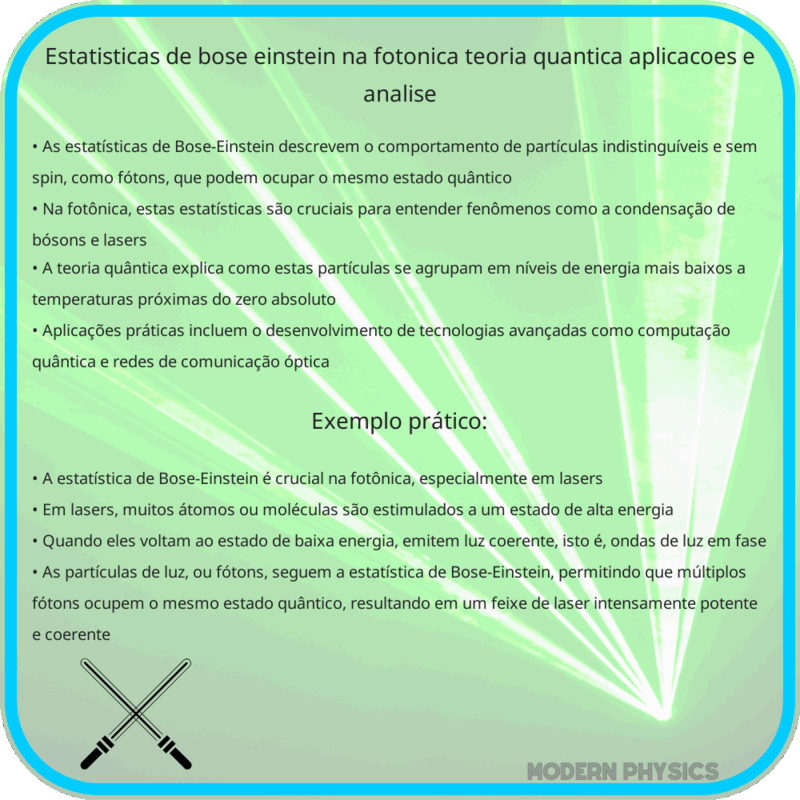 Estatísticas de Bose-Einstein na Fotônica | Teoria Quântica, Aplicações e Análise
