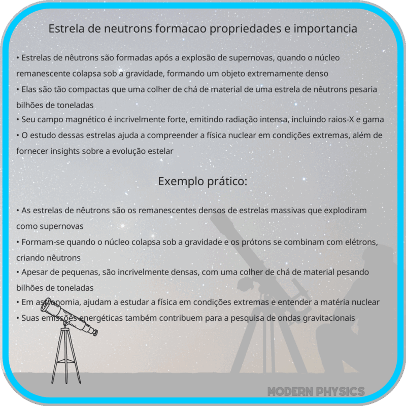 Estrela de Nêutrons | Formação, Propriedades e Importância