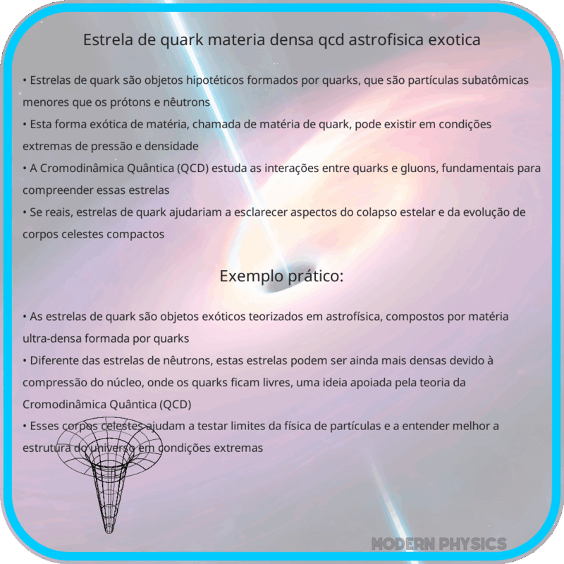 Estrela de Quark | Matéria Densa, QCD & Astrofísica Exótica