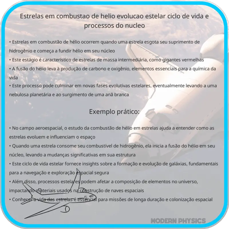 Estrelas em Combustão de Hélio | Evolução Estelar, Ciclo de Vida e Processos do Núcleo