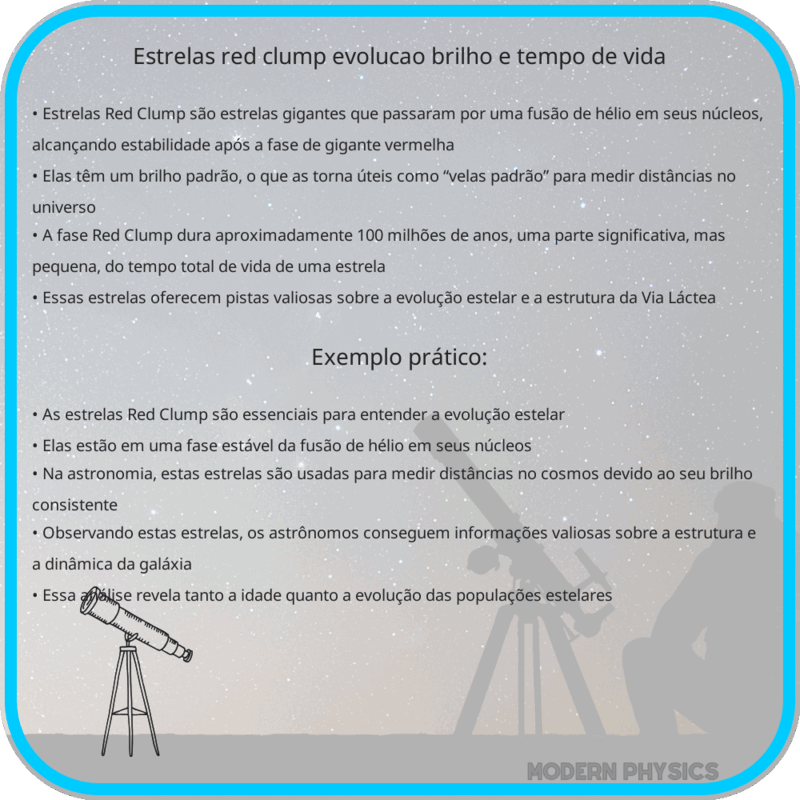 Estrelas Red Clump: Evolução, Brilho e Tempo de Vida