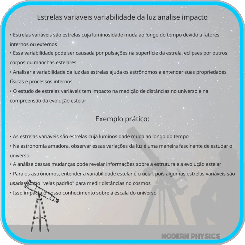 Estrelas Variáveis | Variabilidade da Luz, Análise & Impacto