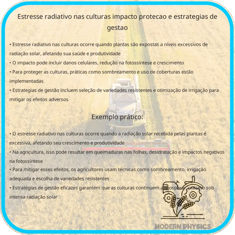 Estresse Radiativo nas Culturas | Impacto, Proteção e Estratégias de Gestão