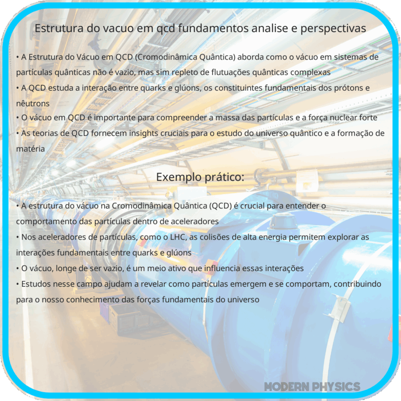 Estrutura do Vácuo em QCD | Fundamentos, Análise e Perspectivas