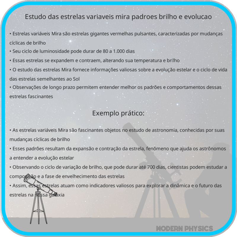 Estudo das Estrelas Variáveis Mira | Padrões, Brilho e Evolução
