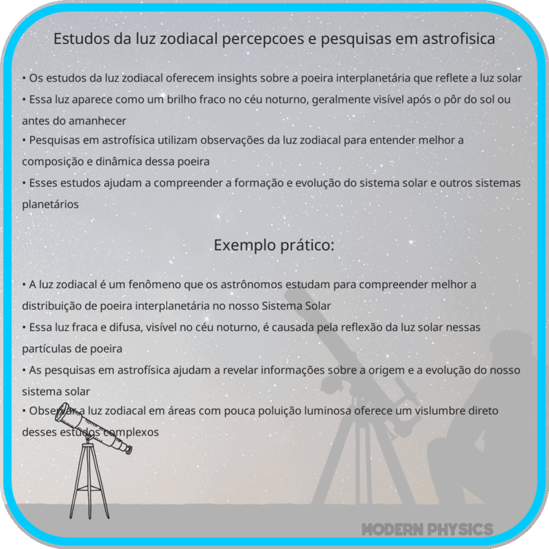 Estudos da Luz Zodiacal | Percepções e Pesquisas em Astrofísica