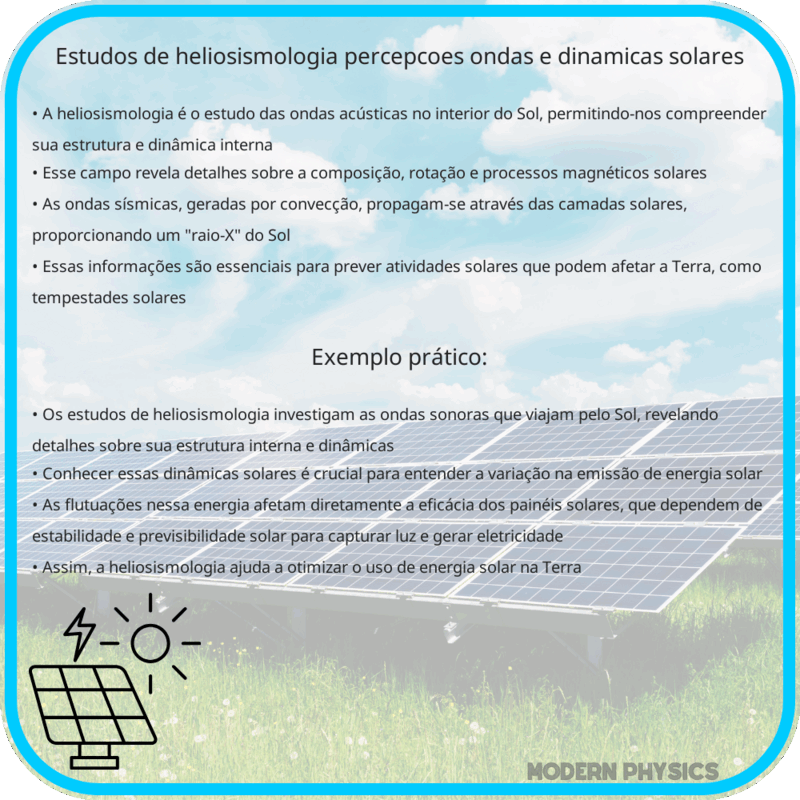 Estudos de Heliosismologia | Percepções, Ondas e Dinâmicas Solares