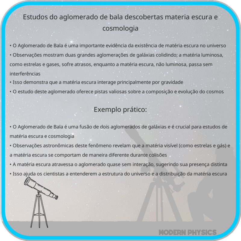 Estudos do Aglomerado de Bala | Descobertas, Matéria Escura e Cosmologia