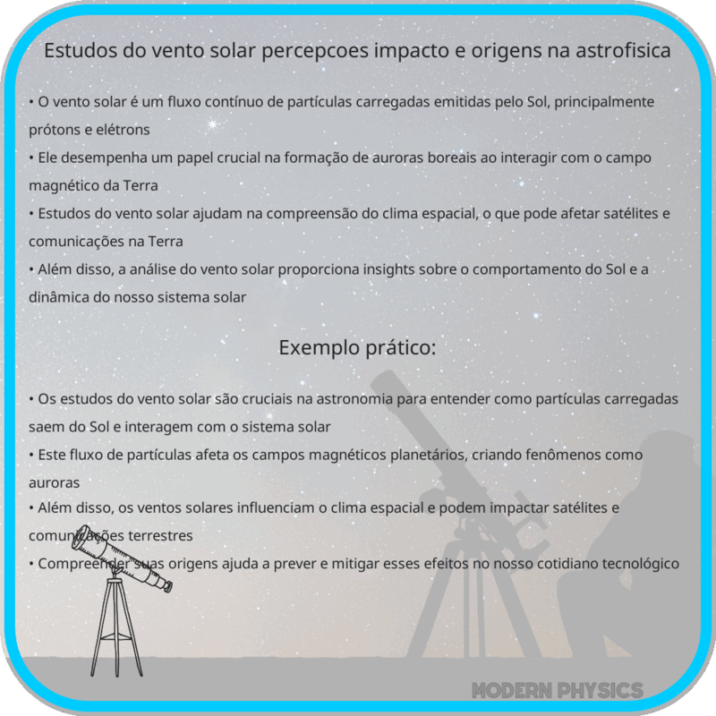 Estudos do Vento Solar | Percepções, Impacto e Origens na Astrofísica
