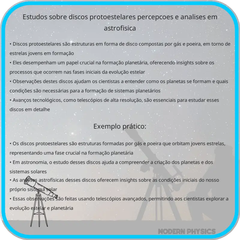 Estudos sobre Discos Protoestelares | Percepções e Análises em Astrofísica